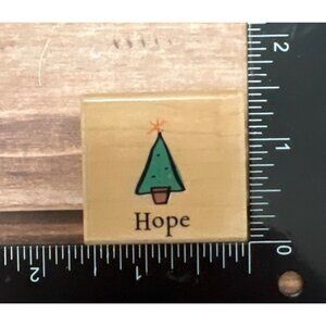 Hero Arts Hope Rubber Stamp Small Christmas Tree Design B2584